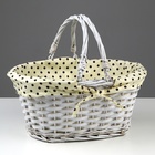 Корзина плетеная, 35х27х17 см, лоза, ткань 7749932