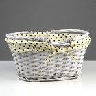 Корзина плетеная, 35х27х17 см, лоза, ткань 7749932