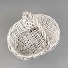 Корзина плетёная, 37×30×14/34 см, лоза, серая - фото 24411284