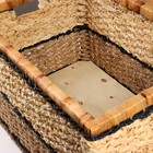 Корзина плетеная, 60х40х40 см, водоросли, кукурузный лист - Фото 4