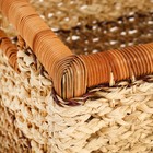Корзина плетеная, 60х40х40 см, водоросли, кукурузный лист - Фото 5