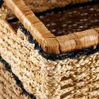 Корзина плетеная, 60х40х40 см, водоросли, кукурузный лист - Фото 8