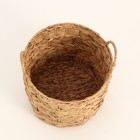 Корзина круглая, 35х30/35 см, камыш - фото 22770823