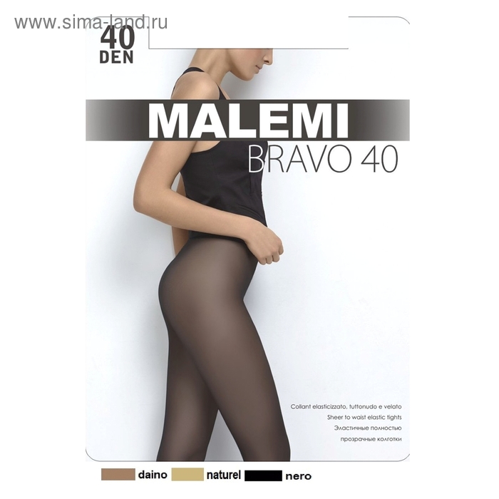 Колготки женские MALEMI Bravo 40 цвет чёрный (nero), р-р 4 - Фото 1