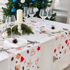 Дорожка на стол «Еловая гирлянда», размер 140x40 см - Фото 2