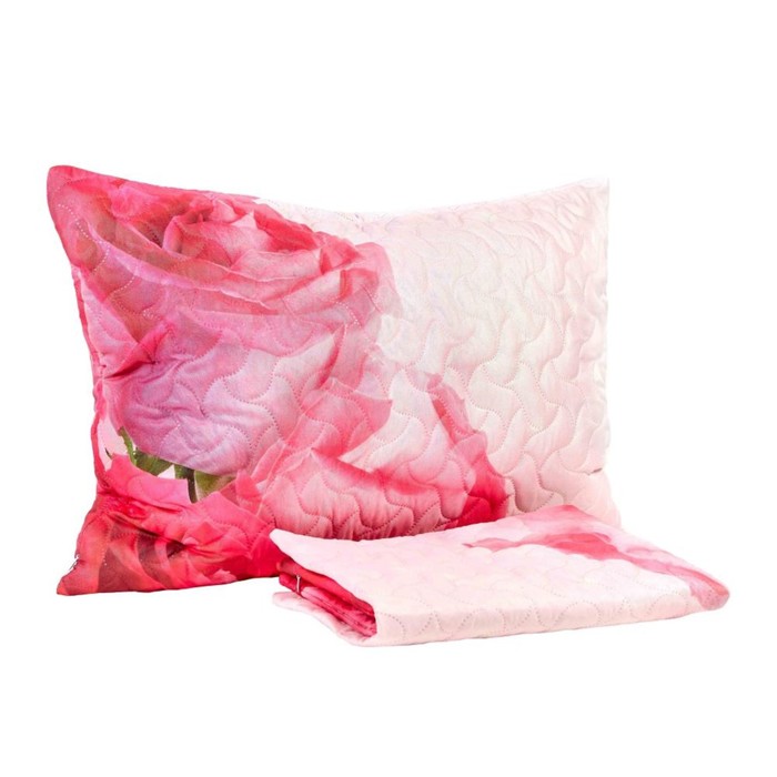 Наволочка декоративная «Блеск роз», размер, 50x70 см, стеганая