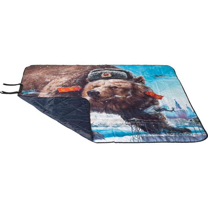 Плед для пикника «Бурый медведь», размер 140x170 см
