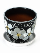 Горшок для цветов «Фиалка», 1 л, d=15 см, h=13 см, керамический, с поддоном - Фото 2