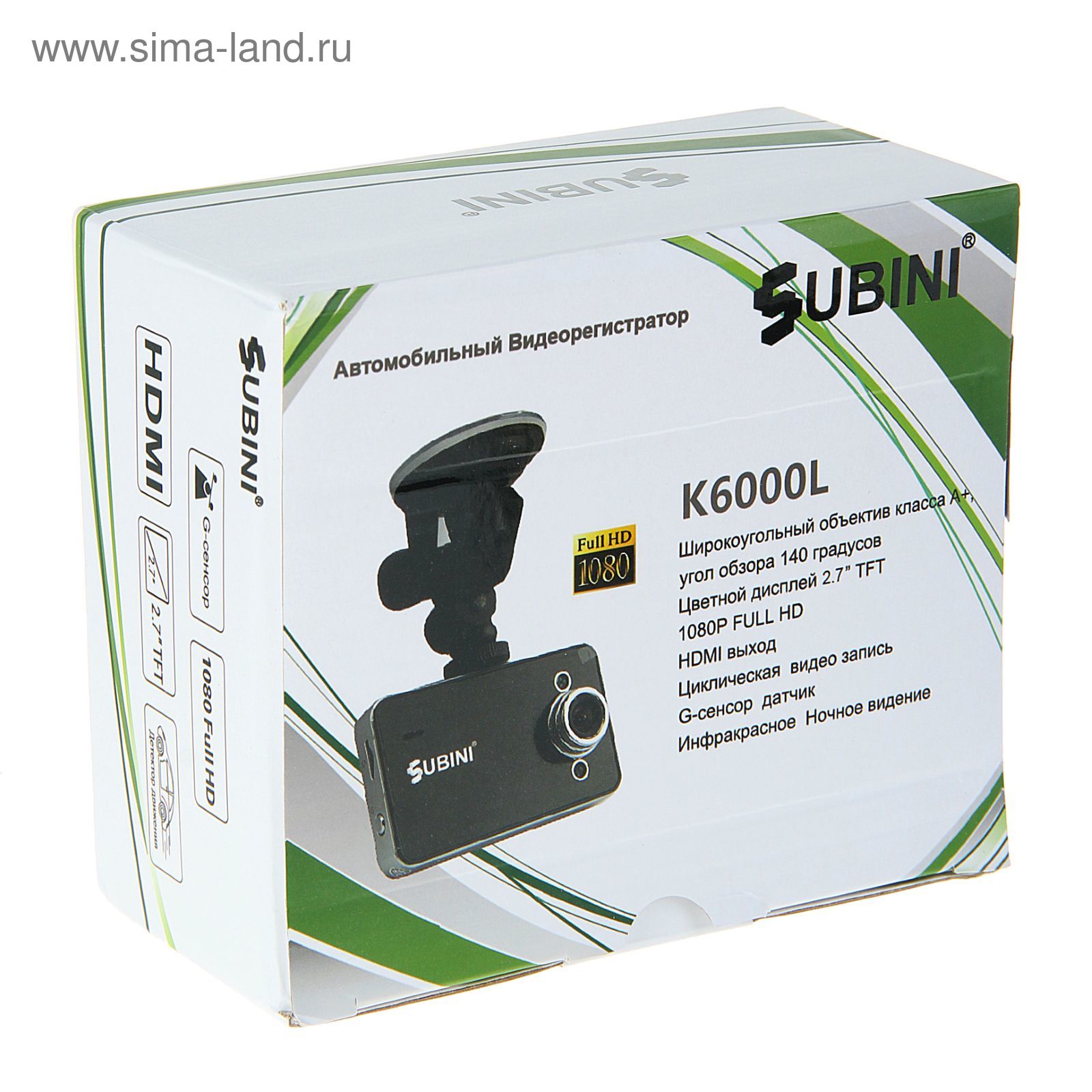 Видеорегистратор Subini DVR-K6000L, 5Mp, 2,7