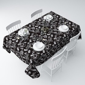 Скатерть «Чёрный кофе», размер 140x120 см