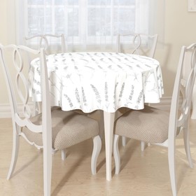 

Скатерть круглая, размер шелковистая «Лавандовый принт», размер D145 см