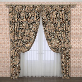 

Фотошторы «Венецианская ночь», размер 145x260 см, 2 шт, блэкаут