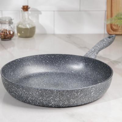 Сковорода Stone Pan, d=28 см, пластиковая ручка, антипригарное покрытие, цвет серый