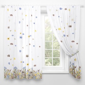 

Шторы для кухни «Цветущая поляна», размер 145x180 см
