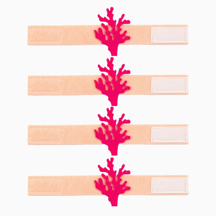 Набор декоративных колец Sea love - 4 шт., 100% п/э, фетр