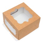 Кондитерская упаковка, "Bon appetit", 2 окна , 19 х19 х11,5 см 7816736