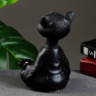 Фигура "Кошка йог" черная, 11х23х6см - Фото 3