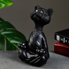 Фигура "Кошка йог" черная, 11х23х6см - Фото 4