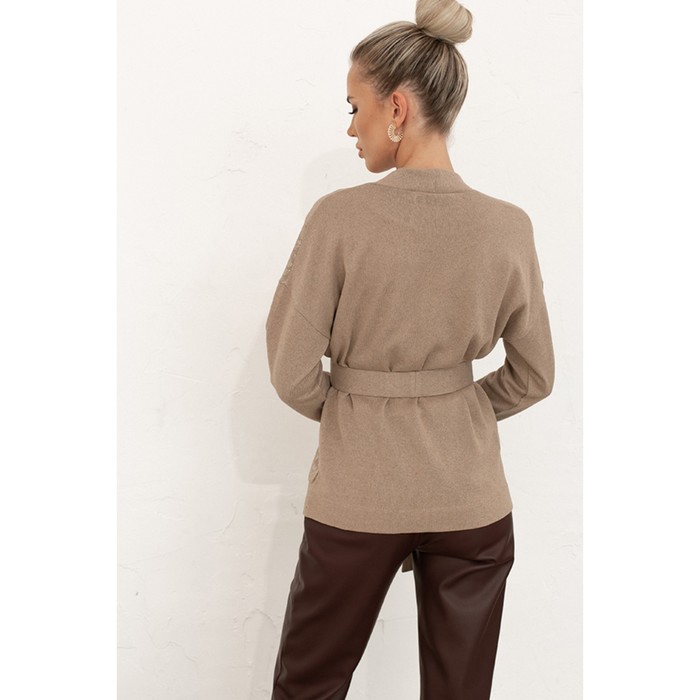 Кардиган женский, размер 58, цвет бежевый 60627 53543