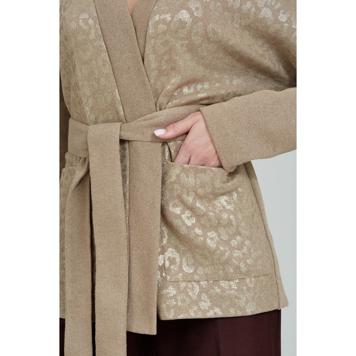 Кардиган женский, размер 58, цвет бежевый 60627 53543