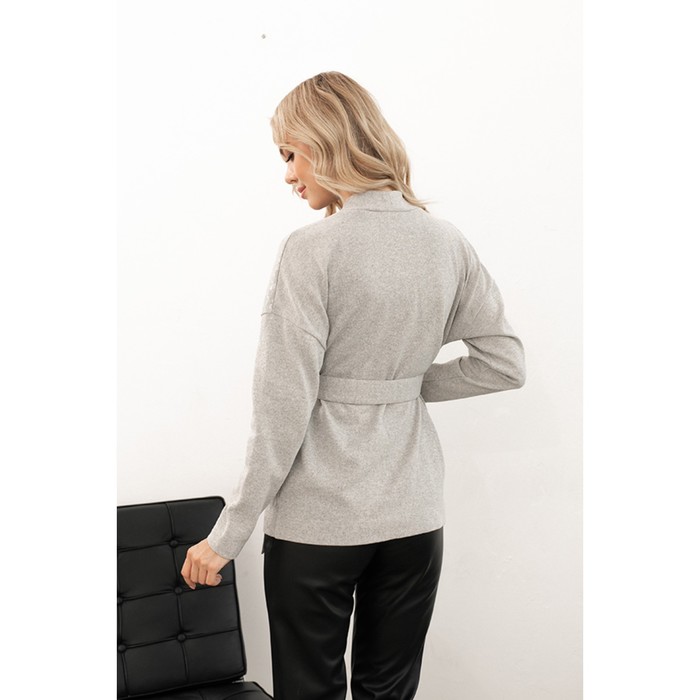 Кардиган женский, размер 52, цвет серый 53545