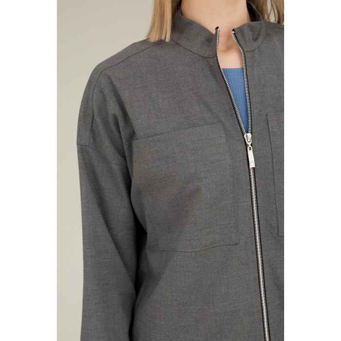 Костюм женский: брюки и жакет, размер 48, цвет серый 53549