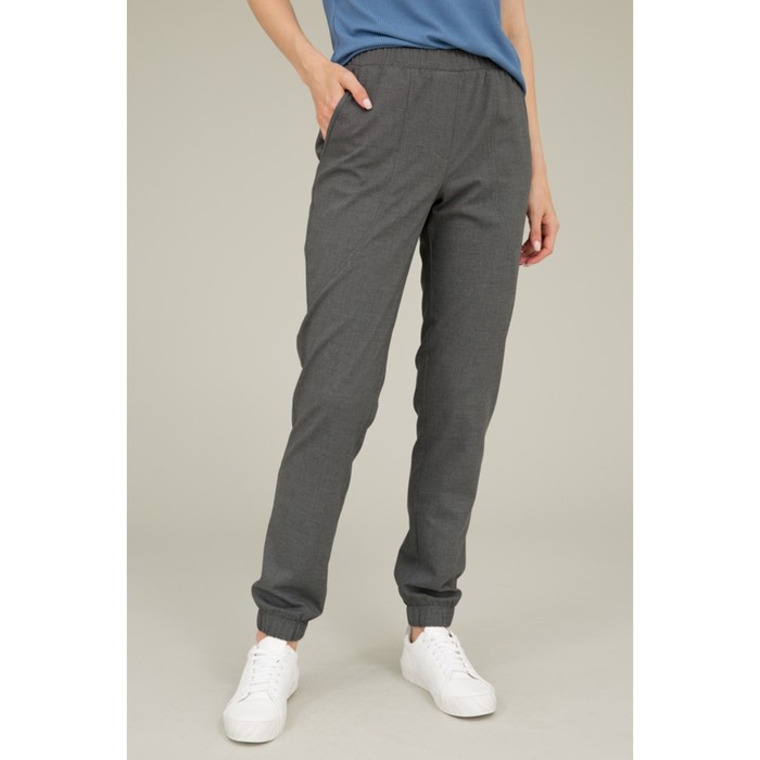 Костюм женский: брюки и жакет, размер 48, цвет серый 53549