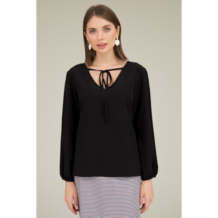 Блуза женская, размер 54, цвет черный 60606