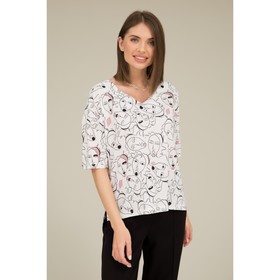 

Костюм женский: блуза и брюки, размер 50, цвет черный