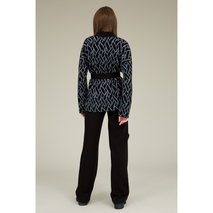 Костюм женский: кардиган и брюки, размер 48, цвет черный 53550