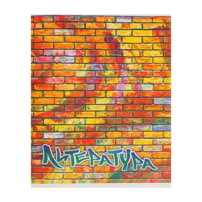 Предметная тетрадь по литературе «Апплика. Кирпич», 40 листов, в линейку, со справочным материалом, бумажная обложка