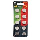 Батарейка литиевая GP, CR2032-10BL, 3 В, блистер, 10 шт. - Фото 2