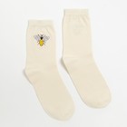 Носки женские MINAKU «Нoneybee», цвет молочный, размер 38-39 (25 см) - фото 9661254