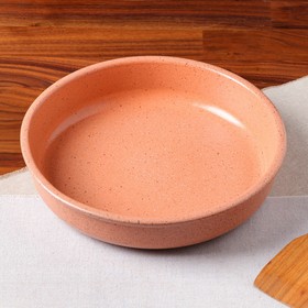 

Блинница "Гранит", оранжевая, красная глина, 26.5 см, 1.5 л