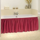 Штора для ванной "Этель" бордовый, 160х48 см, 100% хлопок - Фото 1