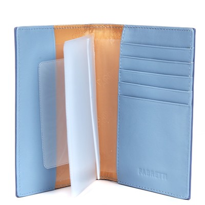 54019MNP Обложка для автодокументов, 5 карманов для карт, цвет голубой 10х13.5х1.5см