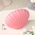 Свеча фигурная "Ракушка", 3,2х4,5 см, розовая - фото 9661695