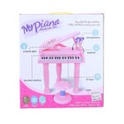 Пианино «Розовая мечта» с микрофоном и стульчиком, световые и звуковые эффекты, уценка - Фото 6
