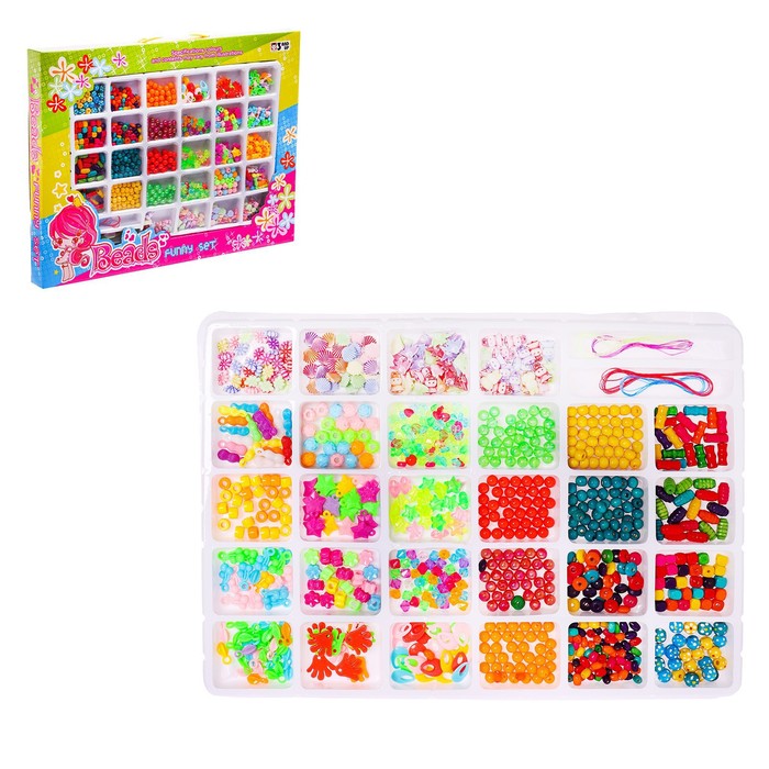 УЦЕНКА Набор бисероплетения, 28 видов бусин - Фото 1