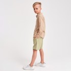 Шорты-бермуды детские MINAKU: Cotton collection, зелёные, рост 128 см - Фото 2