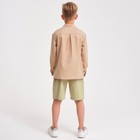 Шорты-бермуды детские MINAKU: Cotton collection, зелёные, рост 128 см - Фото 3