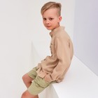 Шорты-бермуды детские MINAKU: Cotton collection, зелёные, рост 128 см - Фото 4
