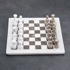 Шахматы «Элит», серый/белый, доска 30х30 см, оникс - фото 4063877