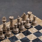 Шахматы «Элит», серый/черный,  доска 40х40 см, оникс - фото 4063884