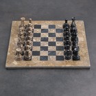 Шахматы «Элит», серый/черный,  доска 40х40 см, оникс - фото 4063885