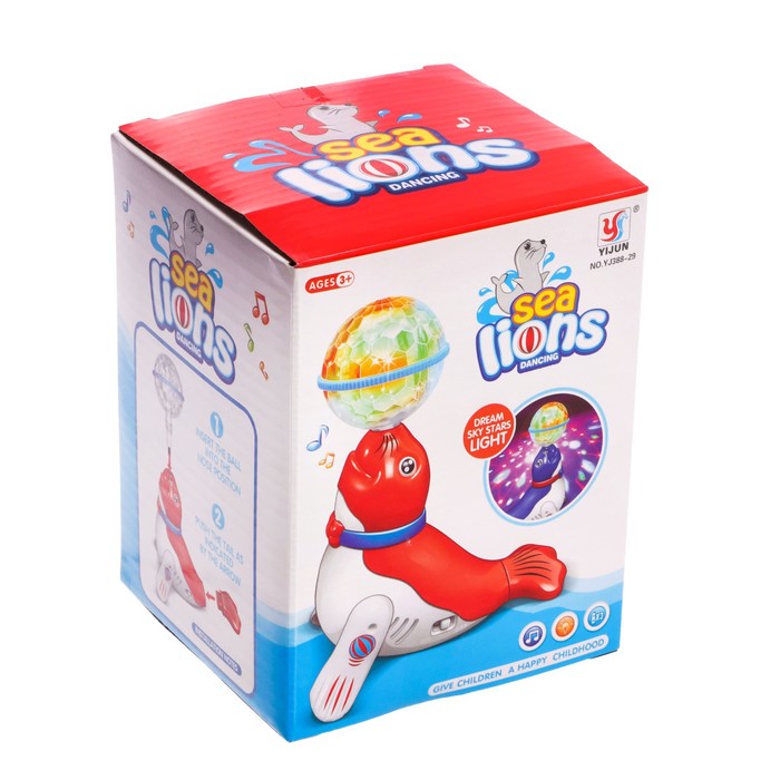 Игрушка музыкальная «Морской котик», световые и звуковые эффекты, цвета МИКС 53556