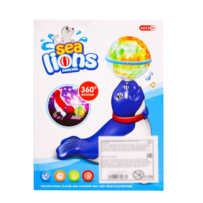 Игрушка музыкальная «Морской котик», световые и звуковые эффекты, цвета МИКС 53556