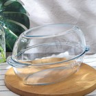 Утятница Paşabahçe Borcam, 2.85 л, с крышкой-формой для запекания, жаропрочное стекло, прозрачная - Фото 8