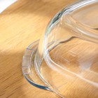 Утятница Paşabahçe Borcam, 2.85 л, с крышкой-формой для запекания, жаропрочное стекло, прозрачная - Фото 6