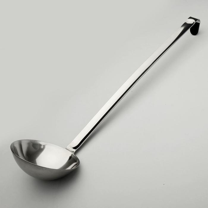 Ложка разливательная малая «Кулинар», 170 мл, длина ручки=34,5 см, толщина 2 мм, упрощённой обработки